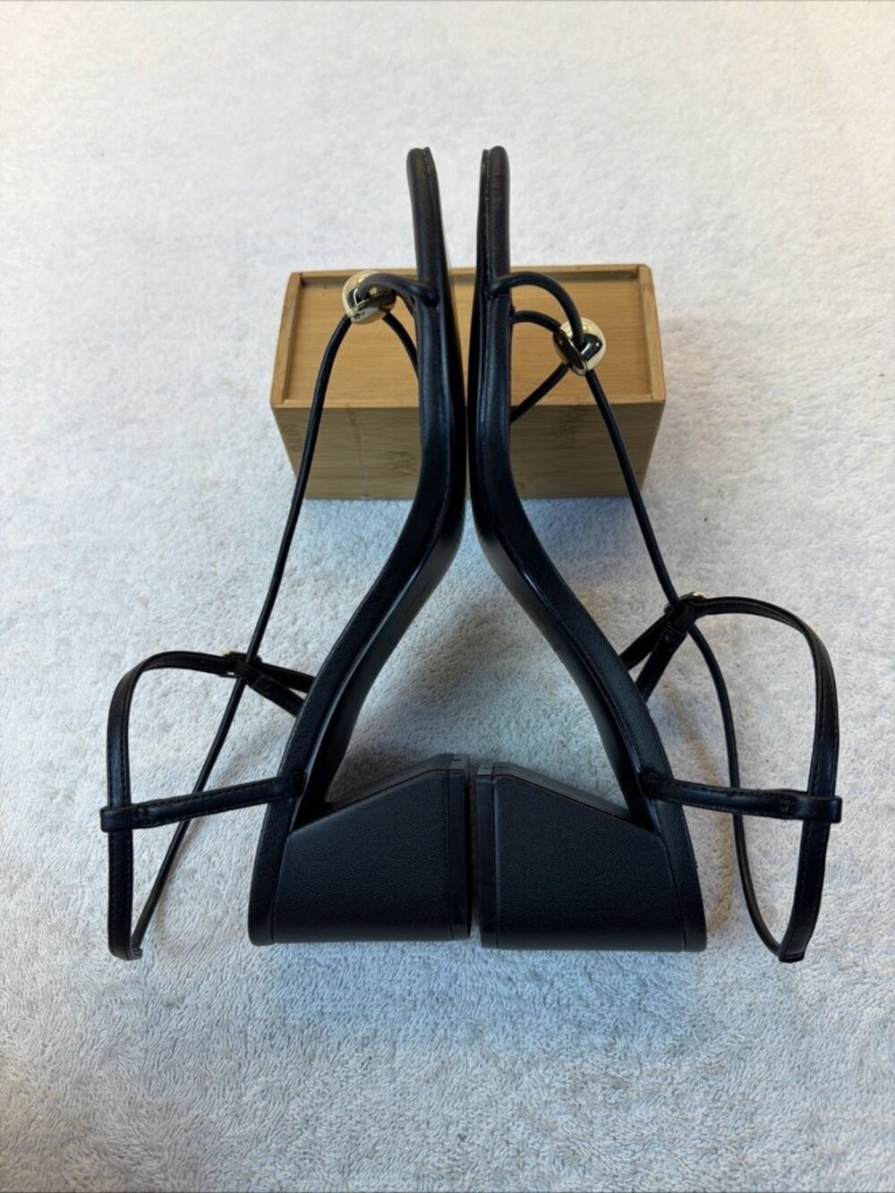 Steve Madden Ariaa Dress Sandal Black Strappy Block Heel Women SZ 9 New - Picture 3 of 9